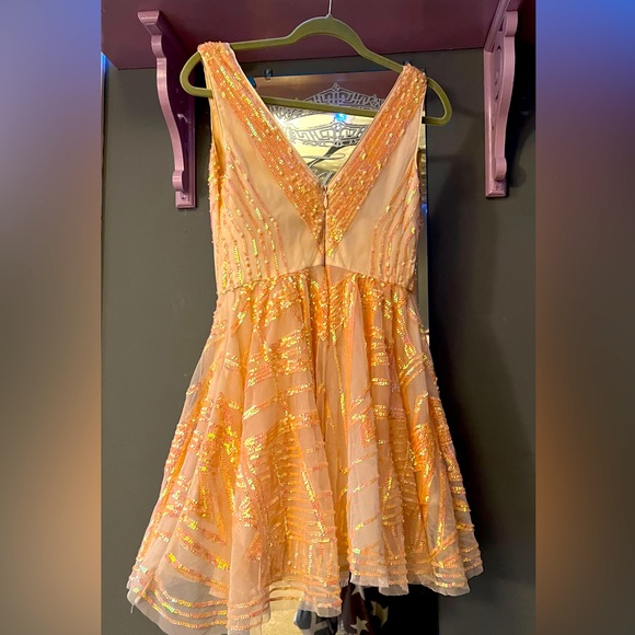 Shimmering Peach Cocktail/Homecoming Dress - Picture 5 of 5